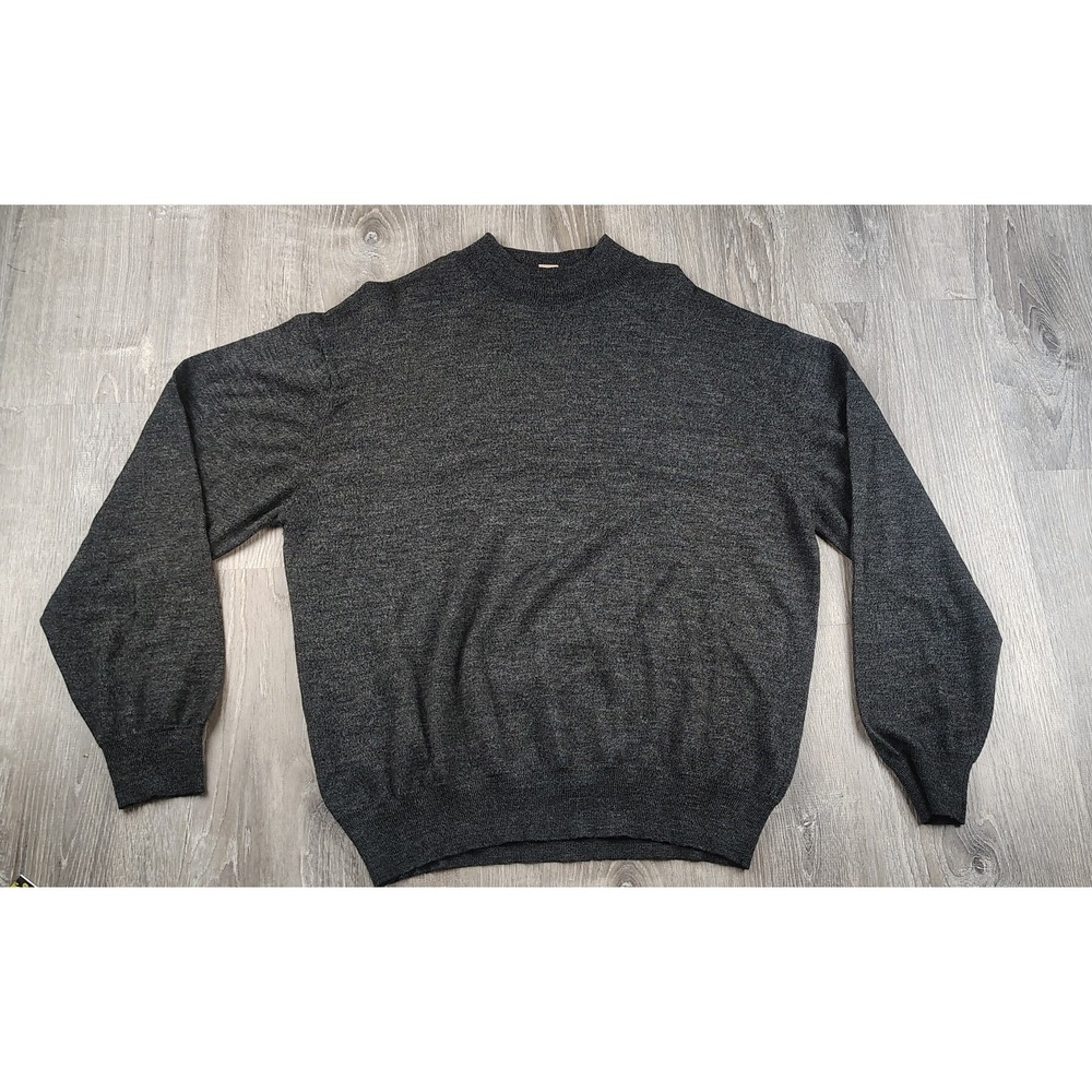 Tricots St. Raphael Extra Fine Merino Wool Large‎ Sweater Mock Neck Pullover **
